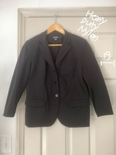 DKNY Black Notch-Lapel Blazer Jacket