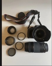 Canon EOS Rebel SL1 18-55mm DSLR Camera With Two Cases, Telephoto Lens, More 