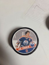 Lee Fogolin Edmonton Oilers Hall of Fame Puck