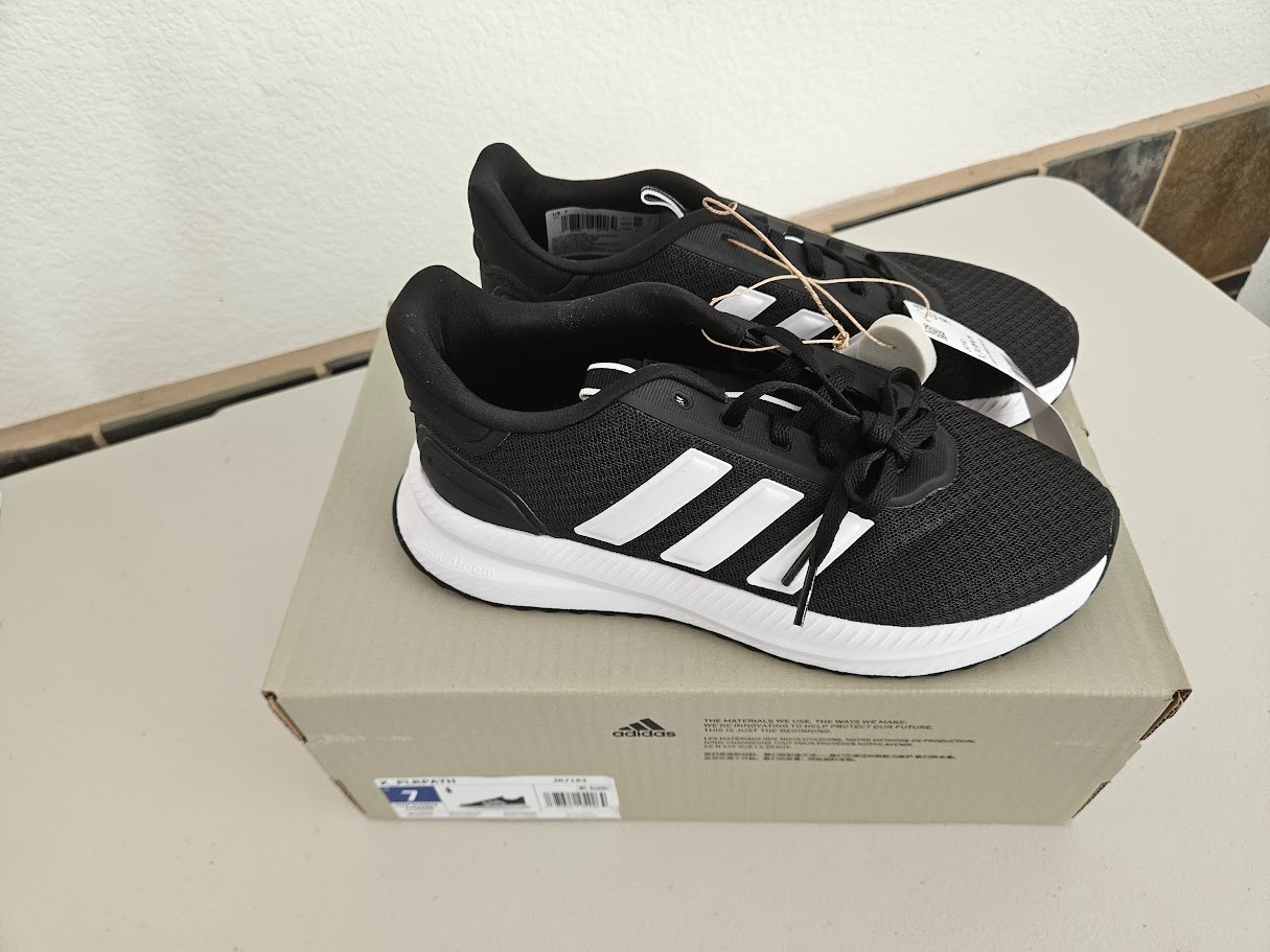 Adidas X_PLRPATH Women's Size 7 Cloudfoam Comfort Black/White Running Shoe NIB
