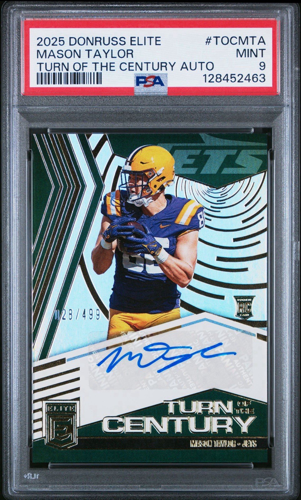 Mason Taylor Panini Donruss Elite Turn of the Century Autographs #TOCMTA Base