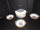 1960’s Stangl Pottery Fruit & Flowers Hand Painted Casserole Dish & 6” Bowls Lot