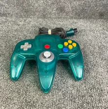 Nintendo 64 Funtastic 🎮 Ocean Blue Controller Authentic Tight Joystick Tested