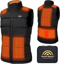 Heated Vest for Men Women with 16000mAh 7.4V Battery Pack Included, Size L-XL