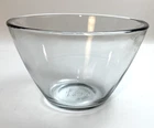 Vintage Anchor Hocking Heavy Clear Smoke Glass Mixing Bowl 3 Quart Oven Safe USA