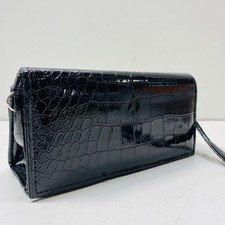 Pochette donna Just Solutions nera in ecopelle goffrata coccodrillo