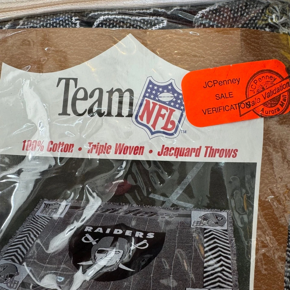 NFL Las Vegas Raiders Team NFL 100 Algodón Triple Tejido Jacquard Manta Foto 3 de 3