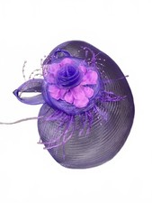 Purple Fascinator Derby Hat
