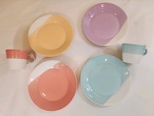 Lot of 6 Royal Doulton 1815 Pastel 9" Dinner Plates London  Mugs Cups