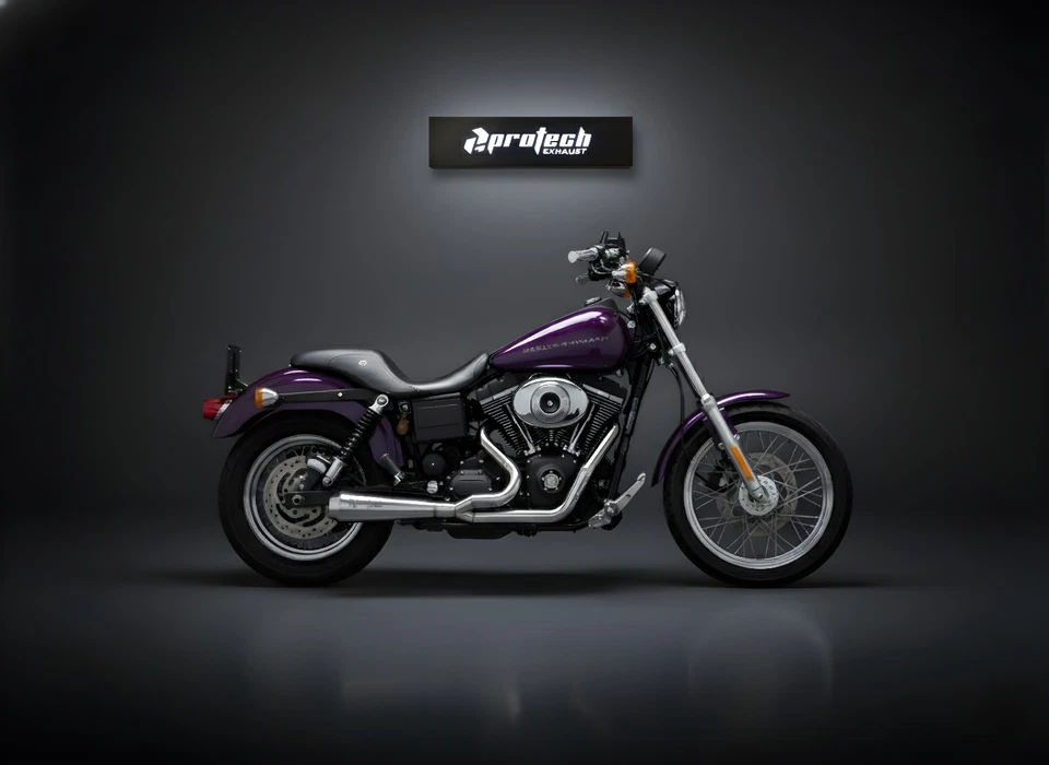 2-1 Exhaust Pipes Muffler fits Harley-Davidson Dyna Low  Rider FXDL 2 into 1 - Image 3 of 4