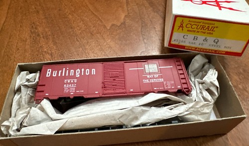 Kit Accurail HO #3386 40’ Acero AAR Caja Coche CB&Q Burlington 63437 Nuevo de Lote Antiguo Nueva York | Zustand: New
