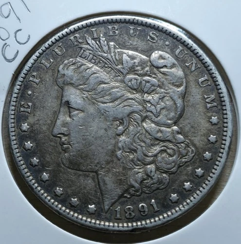 TONER 1891 CC Morgan Silver Dollar Exceptionally Fine To About Uncirculated