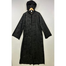 Gothic Spirit Halloween Unisex One Size Black Textured Hooded Costume Robe Cloak