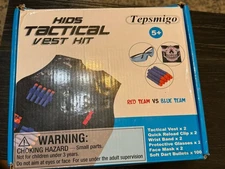 Hids Tactical Vest For Kids Play Kit For Two Red Team Vs Blue