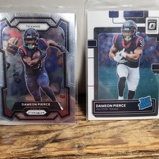Dameon Pierce Texans Panini Prizm #116 & Donruss Optic Rated Rookie #240 Lot