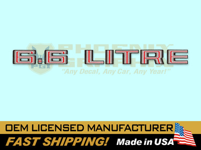 1978 1979 Pontiac Firebird Trans Am 6.6 Litre Hood Scoop Shaker Decals 2-pieces