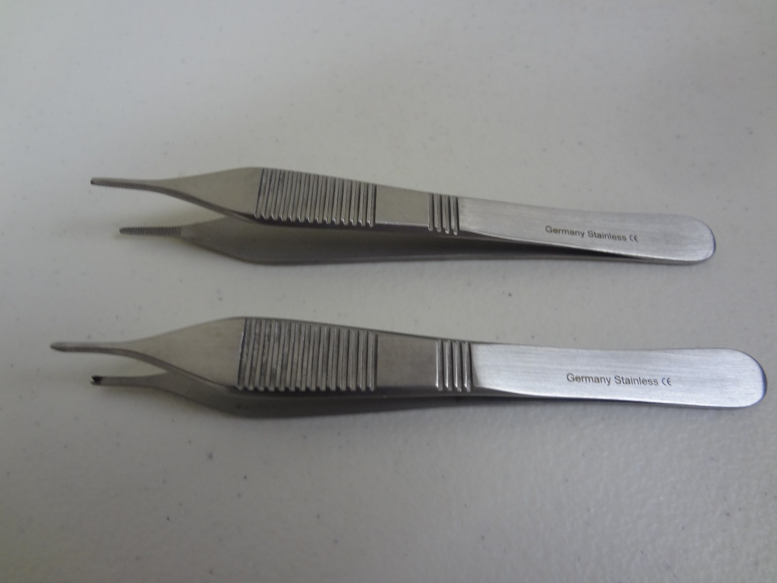 2-Piece Adson Forceps Set - 4.75" German Stainless Steel, Serrated & 1x2 Teeth 9 thumbnail image