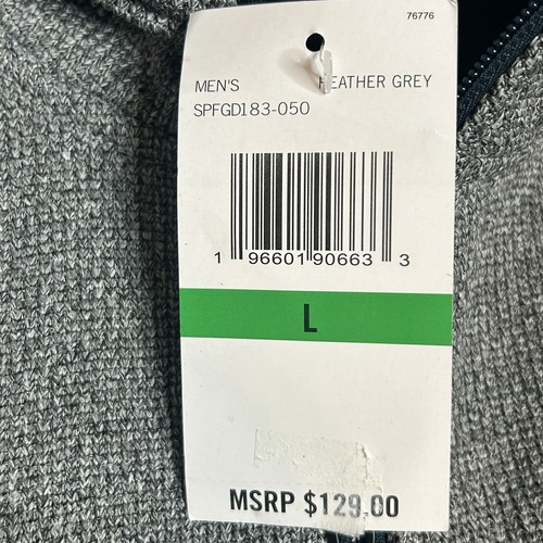 NWT Spyder Active Jacket 1/2 Zip Jacket Mens Large Gray Blue Woven Fleece SKi - Picture 6 of 9