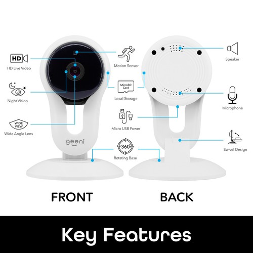 Geeni Aware 1080p Wi-Fi Surveillance Camera with Voice Control - Picture 10 of 12
