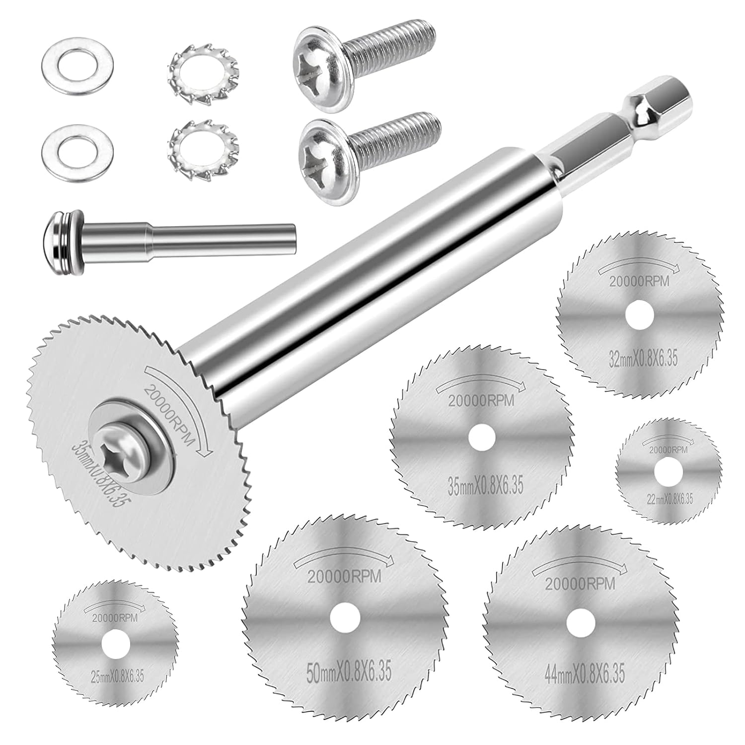 9PCS PVC Pipe inside Cutter Set (6Pcs Rotary Drill Saw Blades with 1/4