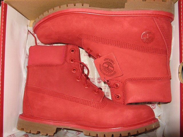 red timberland boots womens
