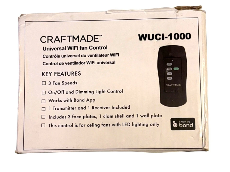 Control de ventilador WiFi inteligente universal hecho a mano de 3 velocidades solo compatible con iluminación LED Foto 4 de 4