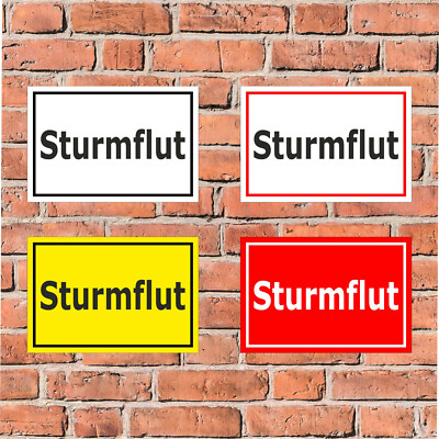 Schild - Sturmflut - in 4 Größen - S00095-028