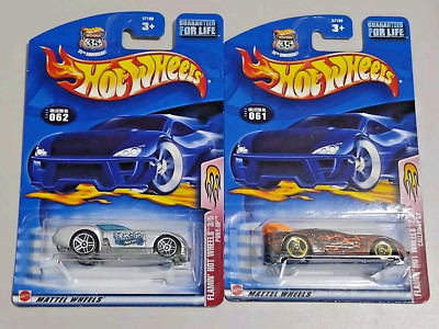 NEW Hot Wheels Flaming Wheels Series 2, 3 Of 5 Pony-Up Callaway C7 2003 #61 #62