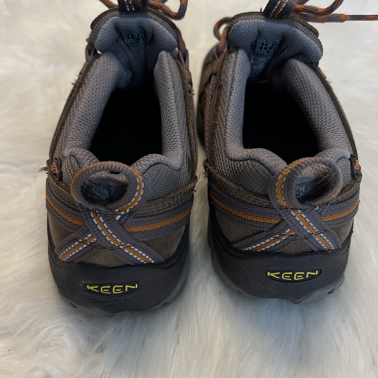 Scarpe da trail Keen Hiking Trail marroni in pelle stringate outdoor da donna taglia 5 US