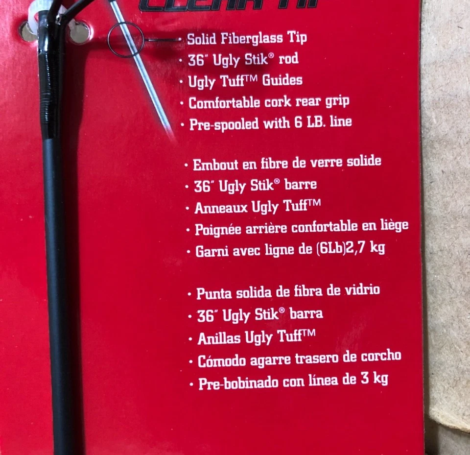 Shakespeare 36" Ugly Stik - Dock Runner Spinning Combo UGLYDR36CBO ** Foto 3 de 4
