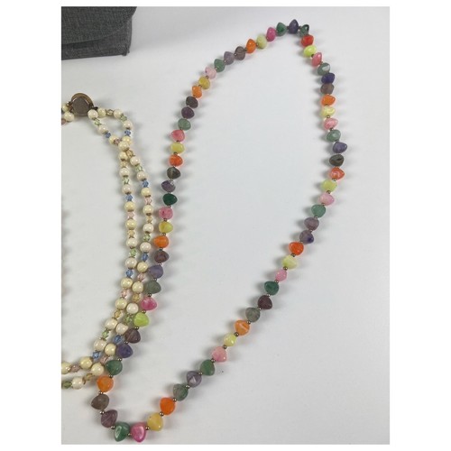 Vintage Y2K Fashion Jewelry Lot of 10 Gold Silver Tone Beads Acrylic Multicolor - Picture 10 of 12