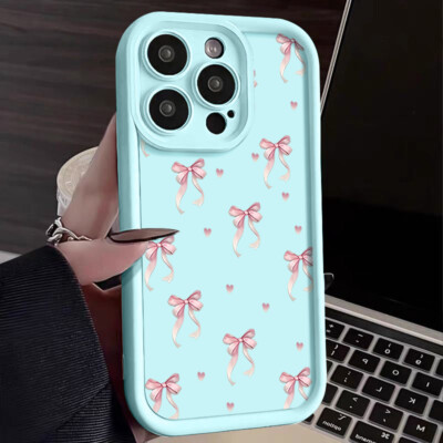 Stoßfeste TPU Niedliche Schleife Handyhülle für iPhone 17 16 Pro Max 15 14 13 12