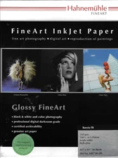 HAHNEMUHLE 8.5 X 11" GLOSSY FineArt INKJET BARYTA FB PAPER! 13 SHEETS! 350 gsm