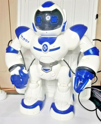 white and blue robot