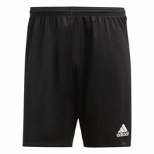 Adidas Parma Size 16 Soccer Short Youth Kids Large Black Logo Aj5892 New 5851