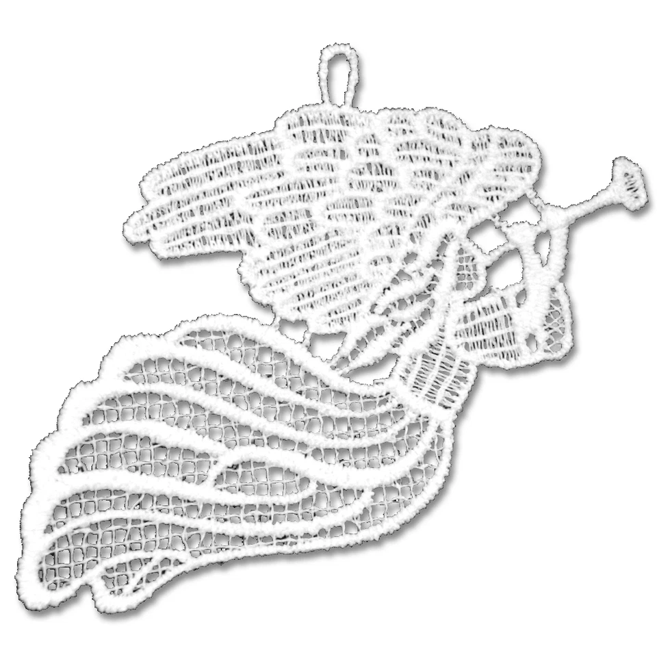 Juego de 2 adornos de macramé - Heralding Angel de Heritage Lace - Navidad Foto 3 de 3