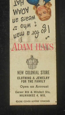 1948 New Colonial Store Adam Hats Clothing Jewelry 8th & Mitchell Milwaukee WI