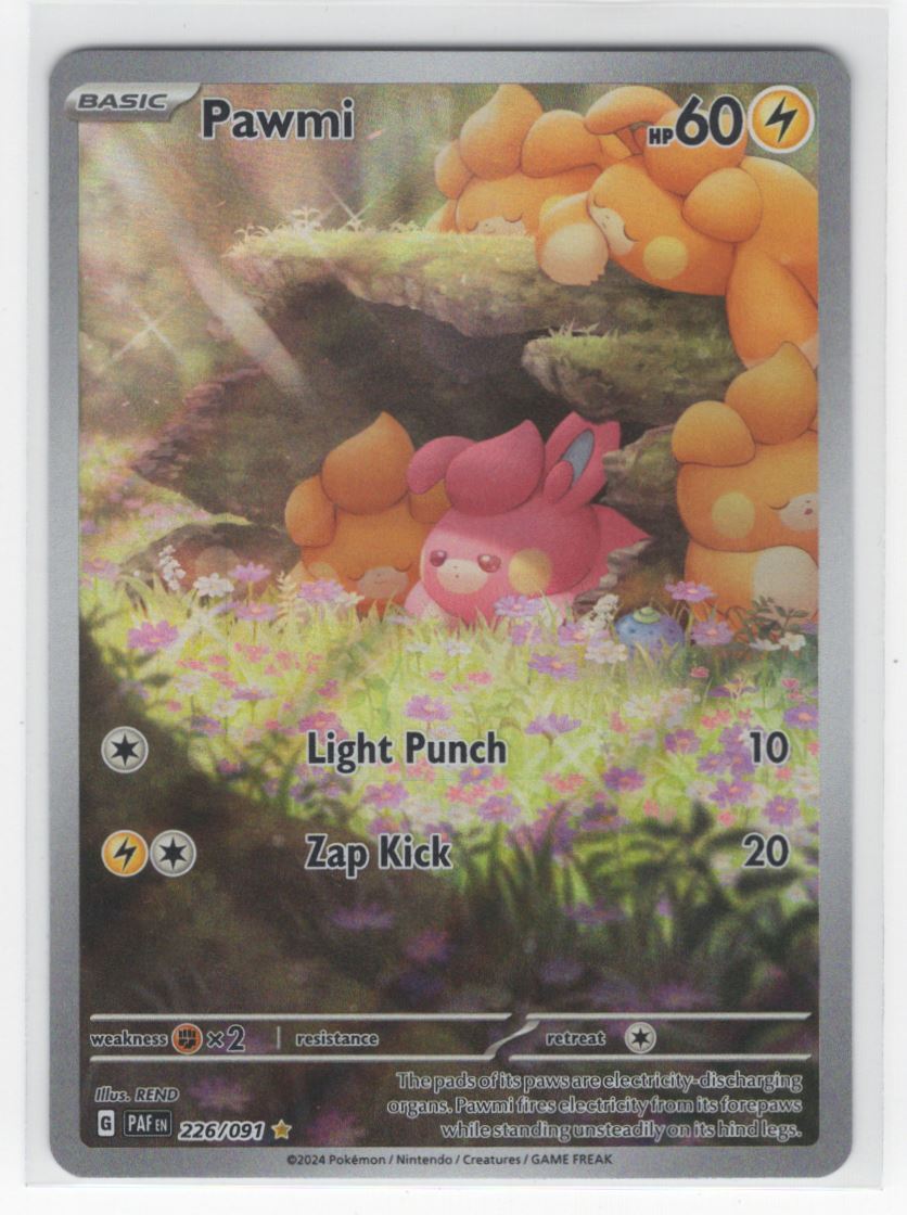 2024 Paldean Fates Pawmi #226 Illustration Rare Card Collectible