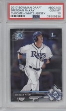 BRENDAN MCKAY 2017 Bowman Draft Chrome RC White Jersey BDC100 PSA 10