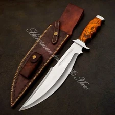Huntsman Custom Made Gil Hibben Legionnaire Bowie Knife Replica W/Leather Sheath