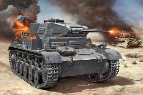 Pzkpfw II Ausf. F Tanque 1:76 Plástico Modelo Kit Revell