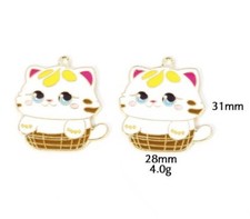 new lot 40pcs cartoon cute cat Metal Charms DIY necklace Jewelry Making Pendants