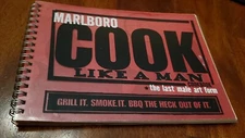 Marlboro Cook Like A Man Cookbook Spiral Bound GRILL IT SMOKE IT BBQ IT (2004)