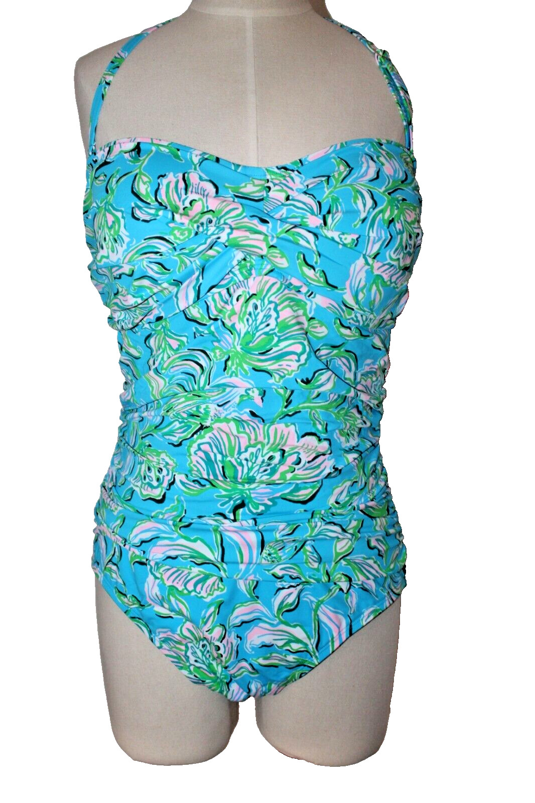 Nuevo con etiquetas Traje de Baño Lilly Pulitzer Flamenco Una Pieza Cúmulus Azul Chick Magnet 6