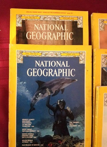 National Geographic Magazine 1979 Lot Of 7 With Most Original Insert / Maps - Picture 2 of 4