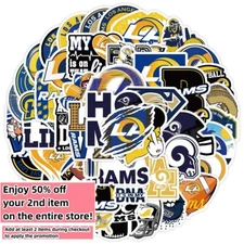 50pcs Waterproof Vinyl Stickers Los Angeles Rams NFL Football Phone Luggage Car
