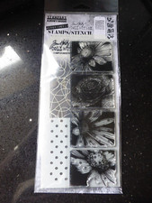 *NEW* TIM HOLTZ (Stampers Anonymous) STAMPS & STENCIL 'Photo Flower Blocks'