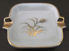 Lefton Ashtrays Set of 4 Wheat Stalk Highlights Vintage Small (NO HOLDER) — photo 3