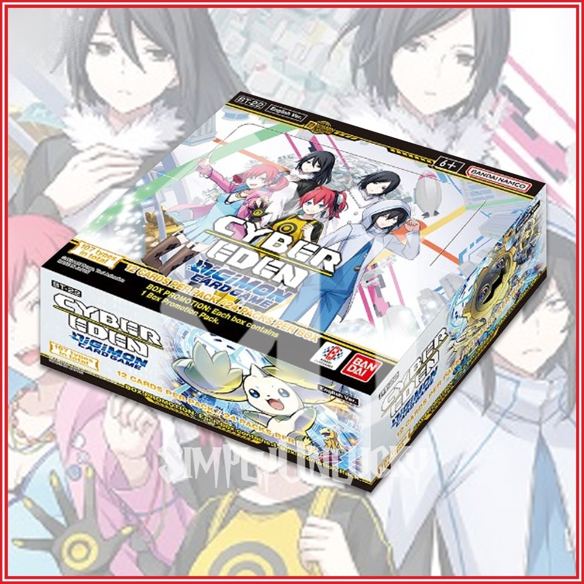 DIGIMON CARD GAME: Cyber Eden Booster Box Case BT22 24 Packs