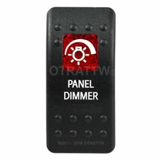 OTRATTW Carling Technologies Contura II Rocker only, PANEL DIMMER, RED LENS